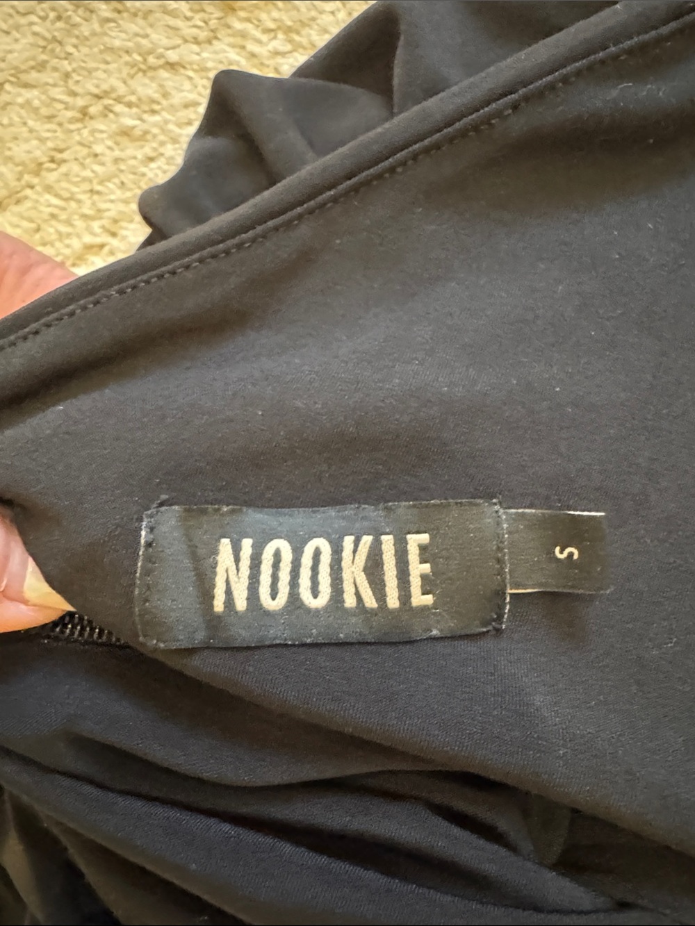 Nookie Black One-Shoulder Ruched Women’s Dress‎ - Picture 3 of 3